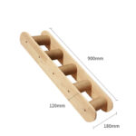 Pet Cat Climbing Frame Wall Type Solid Wood Wall Hanging Platform Ladder Pets Accessories - Image 4
