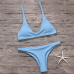Sexy Bikinis Women Swimsuit Solid Bathing Swim Suit Bikini Set Swimwear Biquini Beachwear