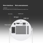 Portable Projector Small Straight Projector For Home Use 180 Degrees Projection Angle Automatic Focus Home Video Projector - Image 6