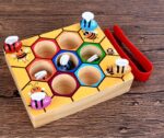 Montessori Educational Industrious Little Bees Kids Wooden Toys for Children Interactive Beehive Game Board Funny Toy Gift - Image 4