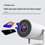 Portable Projector Small Straight Projector For Home Use 180 Degrees Projection Angle Automatic Focus Home Video Projector - Image 3