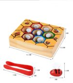 Montessori Educational Industrious Little Bees Kids Wooden Toys for Children Interactive Beehive Game Board Funny Toy Gift - Image 5