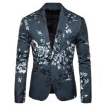 Men's Business Slim-Fit Fashionable Printed Lapel Suit Jacket - Image 2