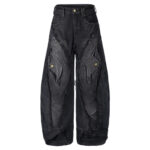 Lucky Pattern Embroidered Patchwork Jeans - Image 6