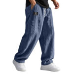 European And American Style Pocketed Straight-Leg Loose Lace-Up Sporty Casual Pants For SpringSummer - Image 3