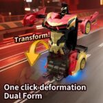 Transforming Remote Control Car Robot, R&C Car Toy, One-Button Deformation, Children's Day Gifts, 1-18 Scale 360' Rotating Drifting, Toys Suitable For Kids Over 3 Years Old, Educational Toy, Birthday - Image 4