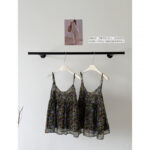 Korean-style Retro Floral Slip Vest Womens Resort Style - Image 3