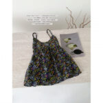 Korean-style Retro Floral Slip Vest Womens Resort Style - Image 4
