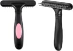 Pet Grooming Rake Double Row Pins Shedding And Dematting Undercoat Rake Comb For Dogs And Cats Safe Grooming Deshedding Brush Comb Out Mats Tangles Easily - Image 7