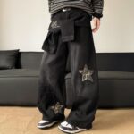 Leopard-print Patchwork With Star Details Distressed Aesthetic - Image 3