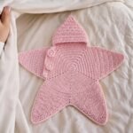 Crocheted Star-shaped Bodysuit Starfish Baby Sleeping Bag Newborn Baby Boy Girl Kids Cartoon Hooded Romper Jumpsuit Bodysuit Clothes Outfits Long Sleeve Playsuit Toddler One Piece Outfit - Image 3